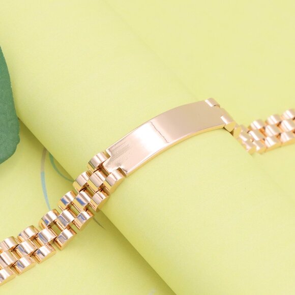 "Elegant Rose Gold Bracelet in Polished Link Design, XPBL1139 - Picture 1 of 13